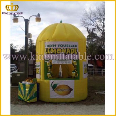 Outdoor Portable Yellow Cheap Inflatable Lemon Booth, Inflatable Lemon Kiosks