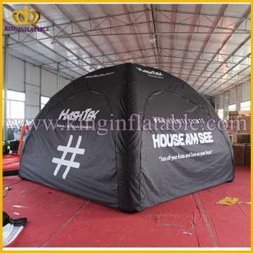 Hot Sale 4m Black Inflatable X Tents, Air Tight Pneumatic Inflated Tent